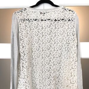 Lace back top